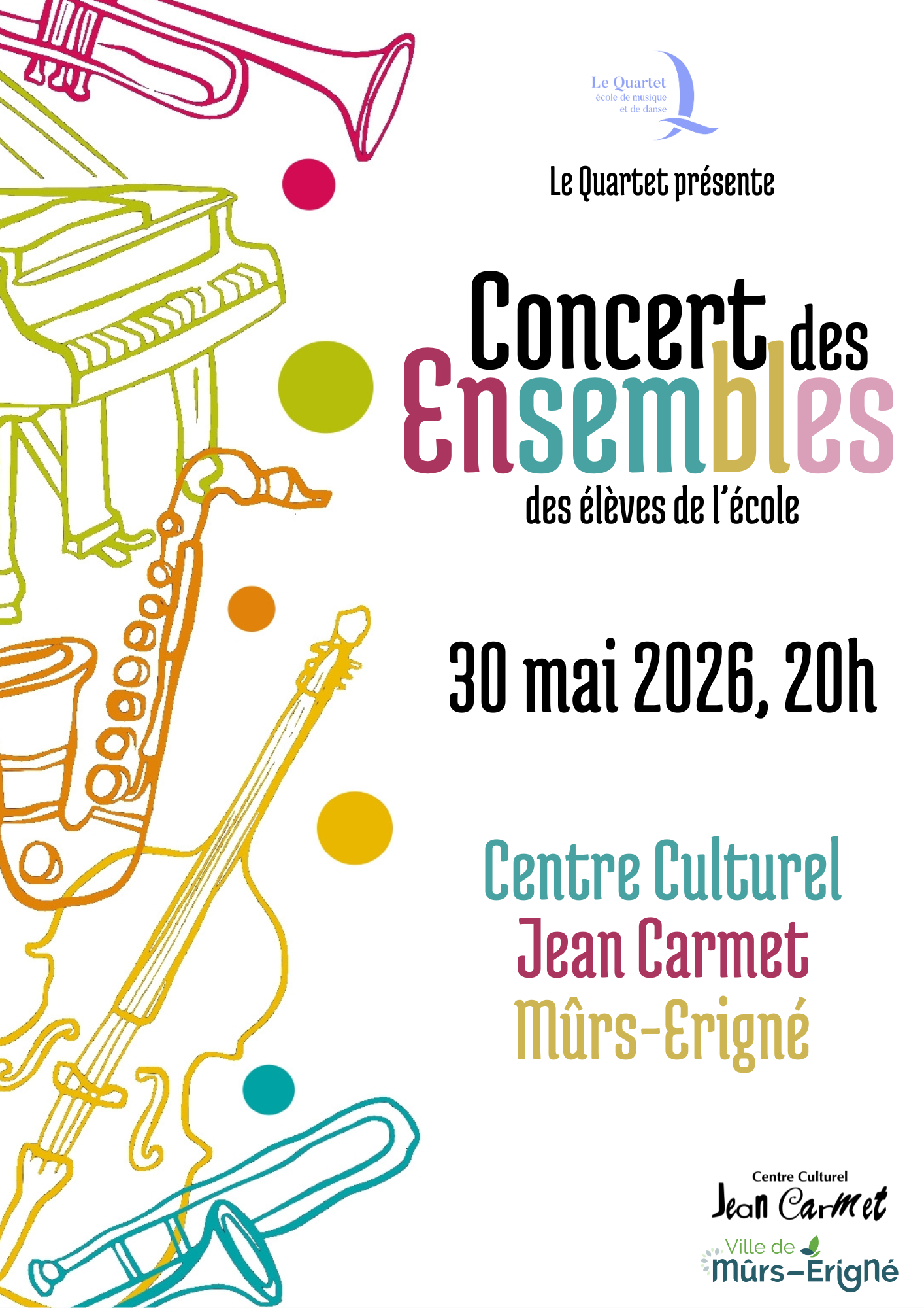 Concert des ensembles du Quartet