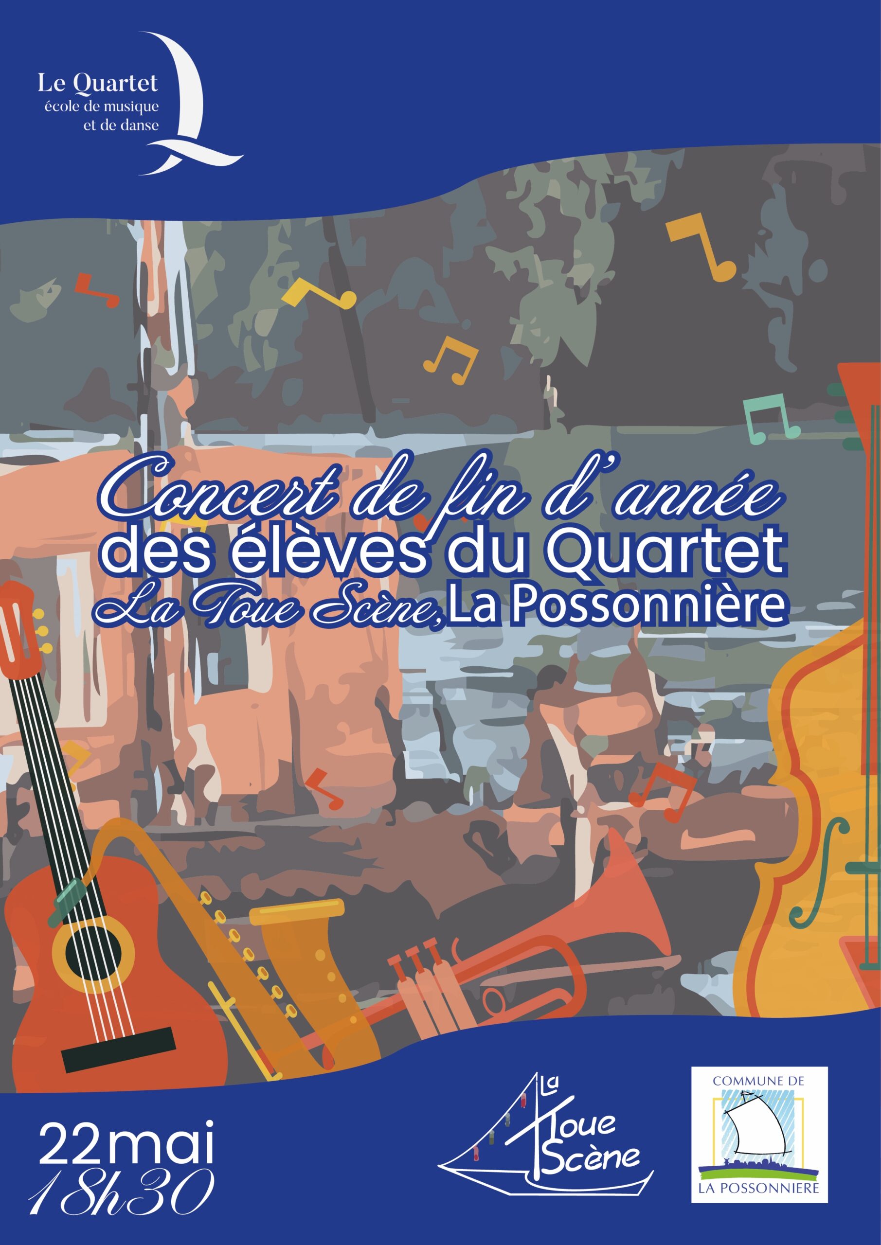 Concert des élèves du Quartet sur La Toue Scène