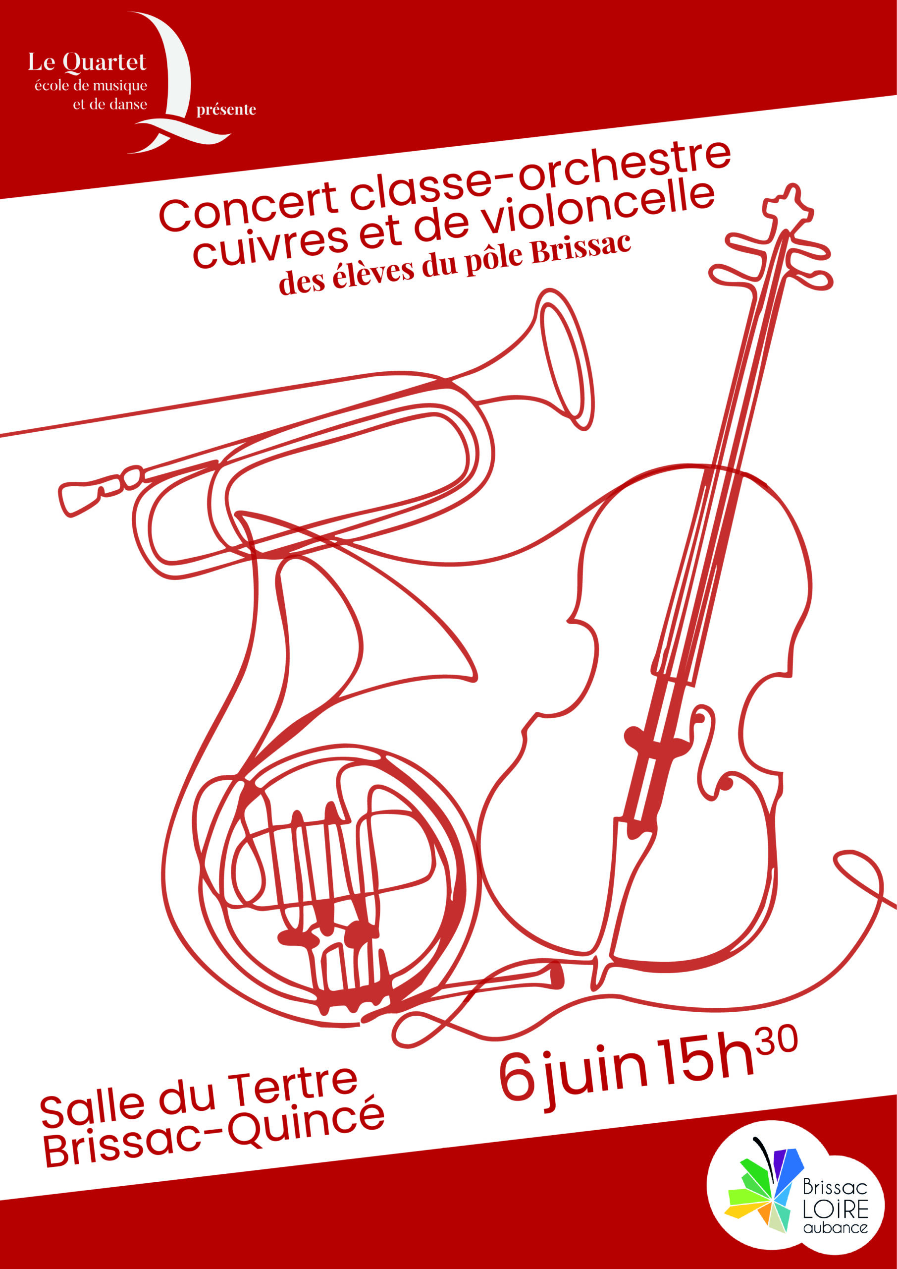 Concert des classes de cuivres, de violoncelle et de la classe-orchestre